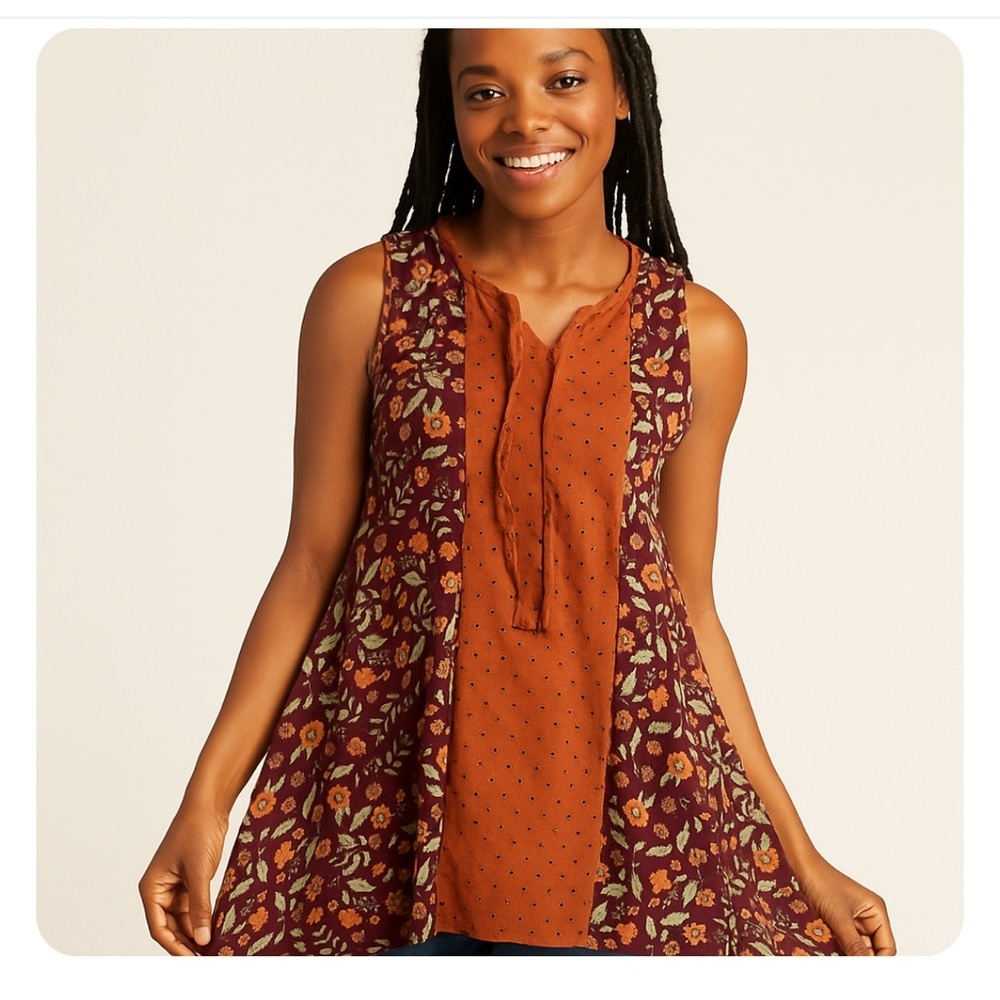 * Matilda Jane Flowing Sleeveless Top Floral Size Small